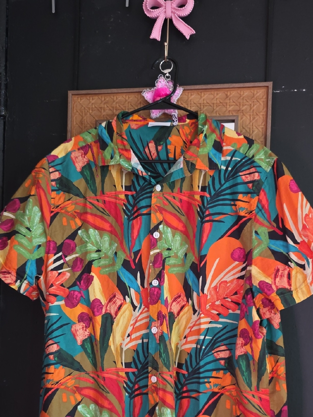Men's Tropical Print Short-Sleeve Shirt - Multicolor